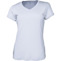 Bocini Plain Breezeway Ladies Brushed V-Neck T-Shirt White