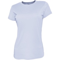 Bocini Plain Breezeway Ladies Brushed Crewneck Tee Shirt White