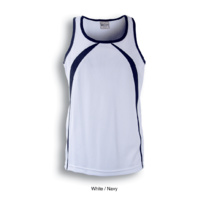 Bocini Ladies White/Navy Breezeway Singlet