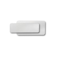 76mm X 25mm Chromaluxe White Name Badge With Adhesive