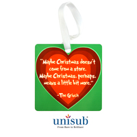 Unisub 4859 Semi-Gloss White Aluminium Square Ornament 70mm x 70mm