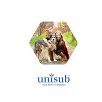 Unisub 4860 Semi-Gloss White Aluminium Hexagon with 25 mm Magnet- 63.50mm x 56mm