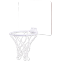 Unisub 5548 Mini Basketball Goal - Gloss White/Raw Back Hardboard 228mm x 200mm