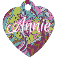 Unisub 5770 Pet Tag - Heart Single Sided 32mm x 35mm