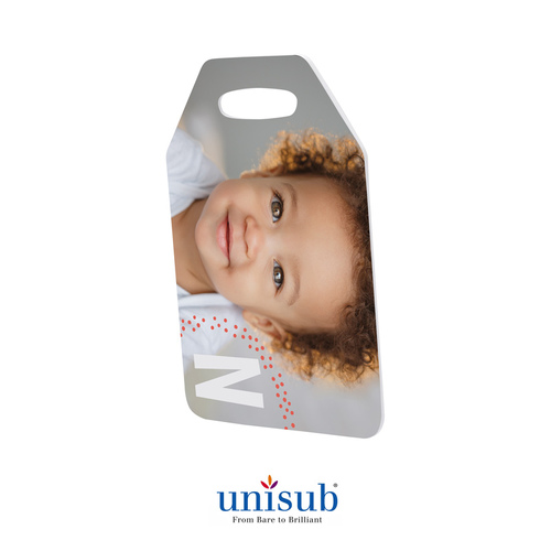 Unisub4866 Sublimation Blank FRP Travel Bag Tag - 2 Sided 100mm x 63mm